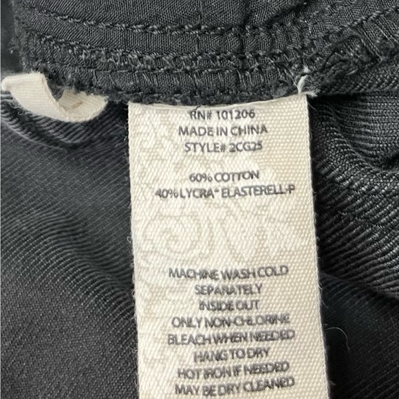 Soft Surroundings Skinny Jeans Dark Gray Frayed Tulip Hem Mid Rise Size 4 - Picture 10 of 10